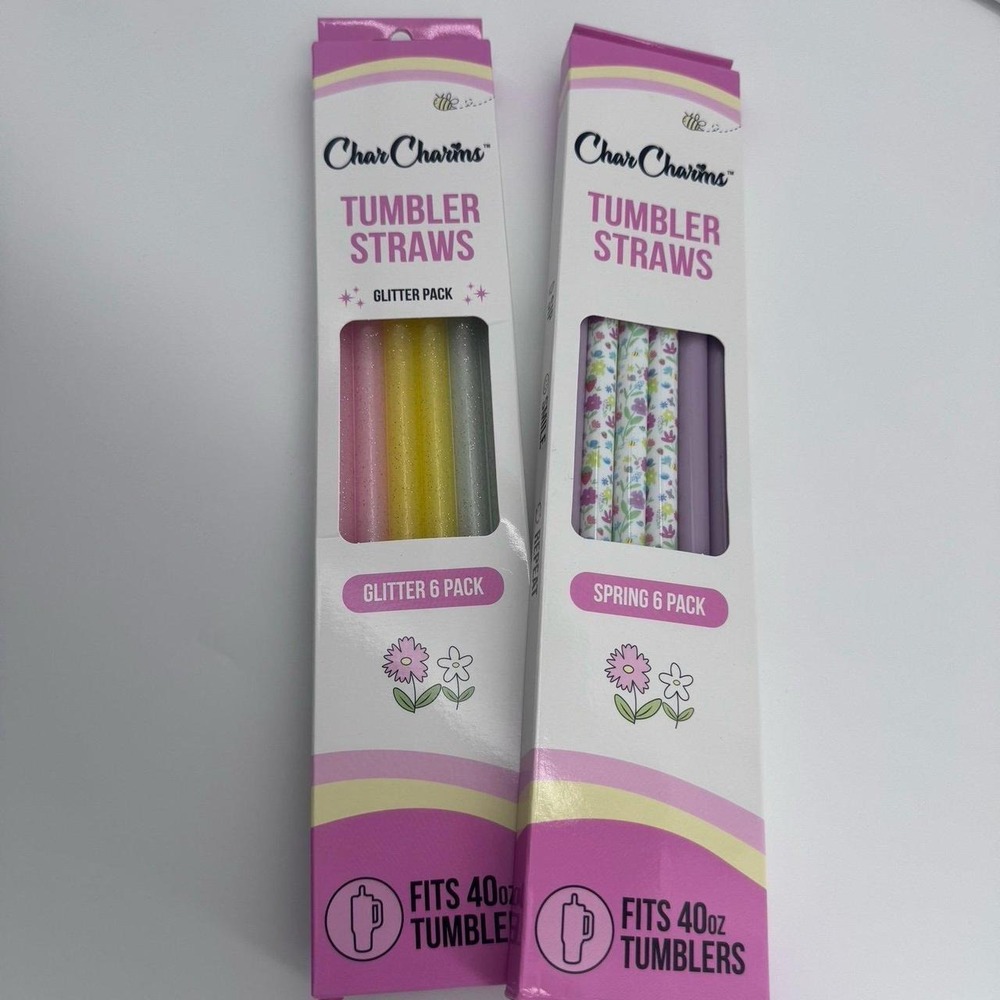 CharCharms bundle of 40oz spring straws